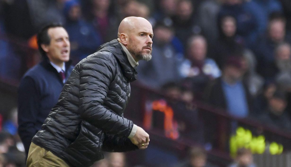 Man United harus puas meraih satu poin usai melawat ke markas Aston Villa pada laga lanjutan pekan ke-7 Premier League 2024/25. Bertanding di Villa Park, Minggu (6/10/2024) dini hari WIB, kedua tim bermain sama kuat 0-0. (AP Photo/Rui Vieira)