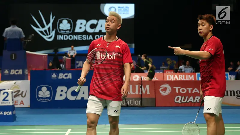 Babak Pertama Indonesia Open 2017, Kevin/Markus Tersingkir