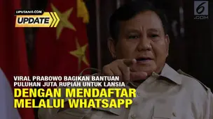 Prabowo Bagikan Bantuan Puluhan Juta Rupiah untuk Lansia dengan Mendaftar Melalui Whatsapp