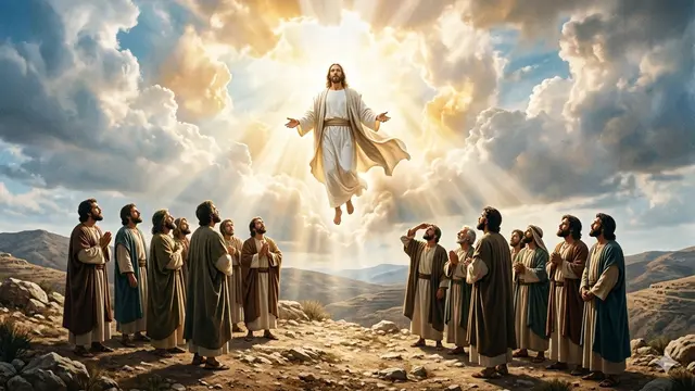 Gambar Kenaikan Yesus Kristus (Foto: Gemini AI)