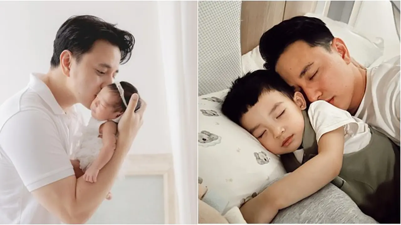7 Potret Billy Davidson Momong Dua Anak, Jadi Ayah Siaga