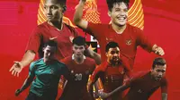 Timnas Indonesia - Egy Maulana Vikri, Asnawi Mangkualam, Elkan Baggott, Witan Sulaeman, Syahrian Abimanyu, Ryuji Utomo (Bola.com/Adreanus Titus)