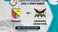 Jadwal lengkap Liga 3 Jawa Barat 2021 Sabtu, 18 Desember 2021. Sumber foto : Vidio.com.