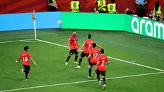 Selebrasi Mesir melawan Selandia Baru di laga kedua Piala Dunia 2026 (AFP)