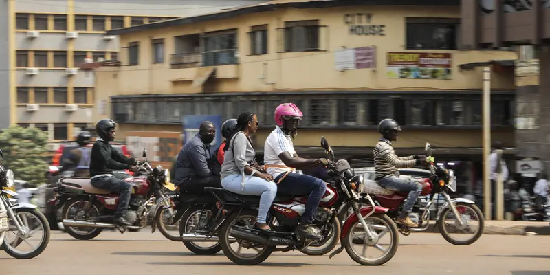 ojek boda-boda Di ibu kota Uganda