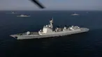 Kapal perang Iran, Rusia, dan China dikerahkan saat latihan militer bersama di Teluk Oman, Jumat (17/3/2023). (Iranian Army office/AFP)