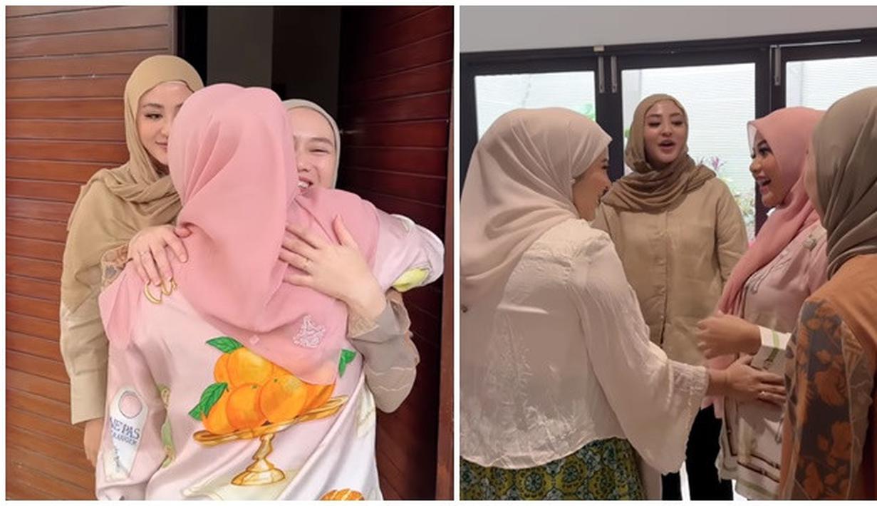 Baru saja Dinda Hauw melahirkan anak kedua, kini disusul oleh Kesha Ratulis. Geng Mamayu jenguk Kesha Ratuliu usia lahiran di kediamannya. Ketika satu per satu anggota Geng Mamayu datang, anggota yang lainnya pun menyambut dengan cipika cipiki dan berpelukan. Kehadiran anak kedua Kesha dan Adhi Permana ini tentunya menambah keseruan Geng Mamayu jika berkumpul bareng anak. (Liputan6.com/IG/@/aurelie.hermansyah)