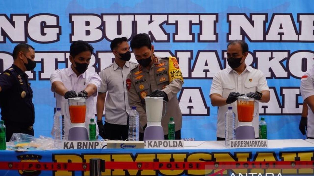 Polda Bali Musnahkan Ribuan Gram Narkoba, Selamatkan Puluhan Ribu Jiwa