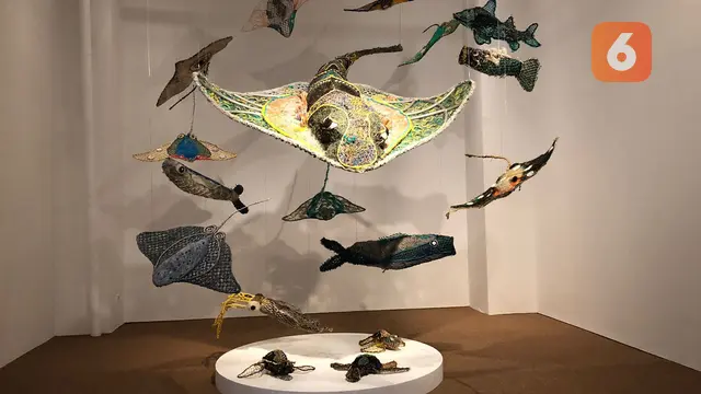 Ghost Nets: Awakening the Drifting Giants, karya yang ditampilkan di Museum of Modern and Contemporary Art in Nusantara (MACAN) Jakarta (19/5/2023).