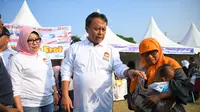 Sekretaris Daerah Provinsi Jawa Barat Herman Suryatman dalam Peringatan Hari Keluarga Nasional Tahun 2024 di Stadion Ranggajati, Kabupaten Cirebon, Sabtu (20/7/2024). (Humas Provinsi Jabar)