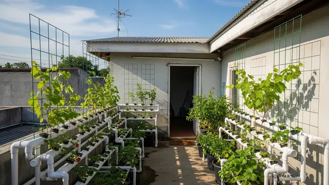 Ide Kebun Buah Mini di Rooftop Rumah Sederhana Anti Panas/Gemini AI