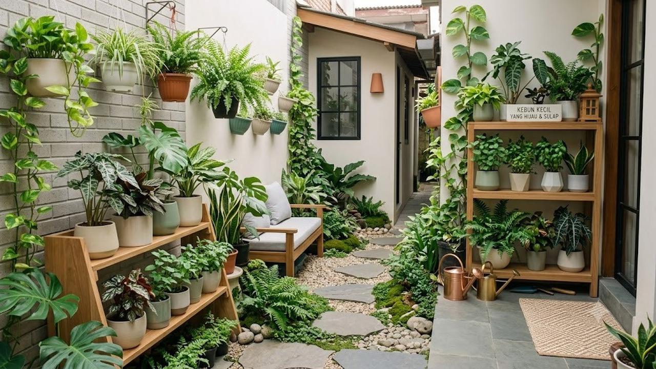 Sulap Area Samping Rumah Menjadi Jalur Hijau yang Sejuk (AI Generated)
