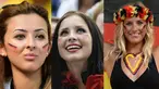 Jerman bukan hanya dianugerahi pemain yang berbakat. Mereka juga dianugerahi fans yang cantik (AFP Photo)