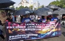 Massa KASUM gelar aksi solidaritas 11 tahun terbunuhnya Munir