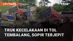 Kecelakaan terjadi di jalur penyelamat Tol Tembalang pada turunan Tanjakan Tembalang. Sopir dan kenek truk terjepit di dalam kendaraan, menunggu proses penyelamatan