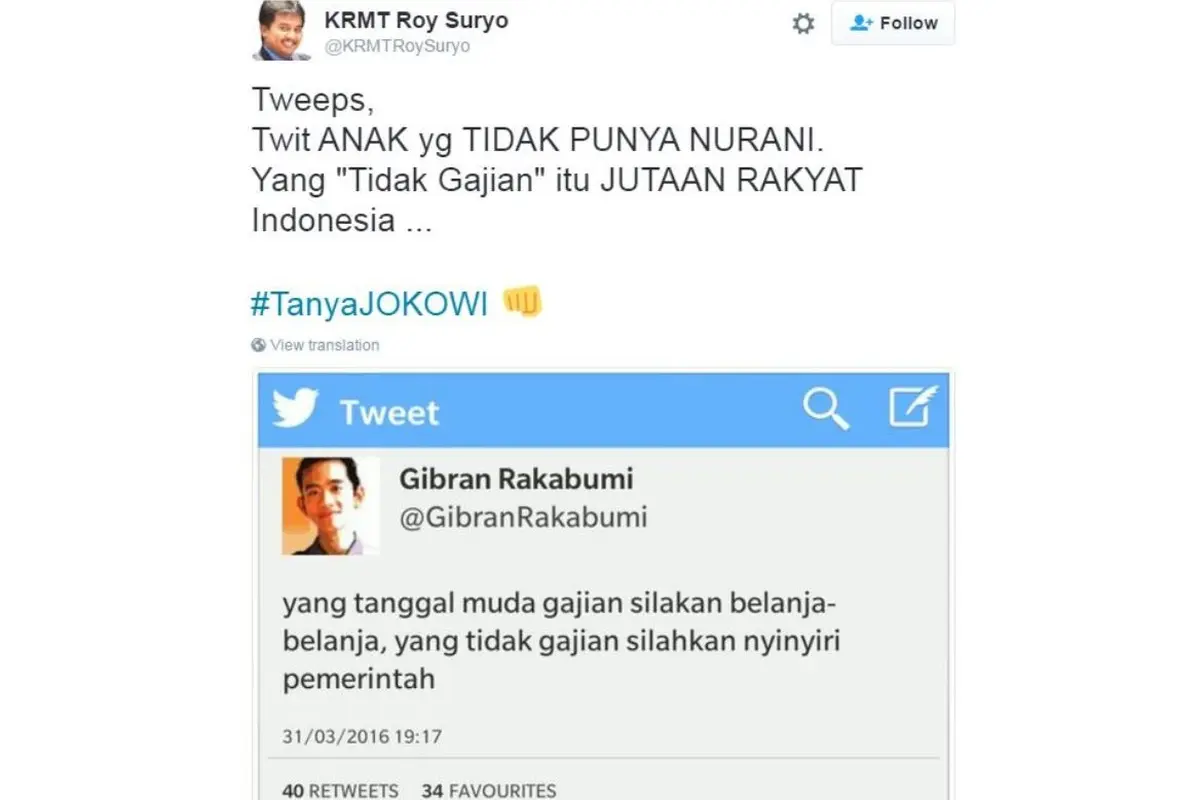Dibully Karena Tanggapi Akun Palsu Gibran, Ini Jawaban Roy Suryo!