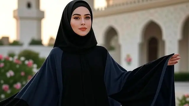 Abaya Cupang Klasik Monokrom