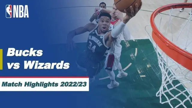 Berita video highlights pertandingan musim reguler NBA 2022/2023, antara Milwaukee Bucks melawan Washington Wizards. Bucks menang dengan skor akhir 123-113, Rabu (4/1/23).