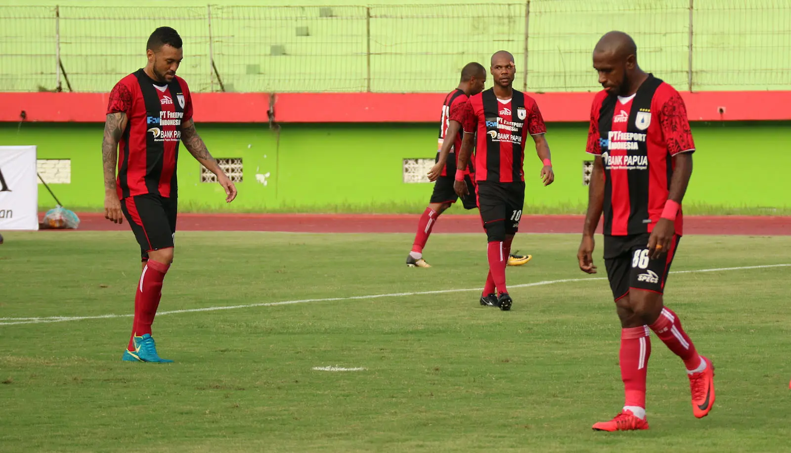 Trisula Persipura di Liga 1 2018, Marcel Sacramento, Hilton Moreira, dan Boaz Solossa. (Bola.com/Aditya Wany)