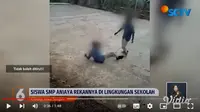 Aksi perundungan pelajar SMP di Cimanggu, Kabupaten Cilacap, Jawa Tengah. (YouTube Liputan6)