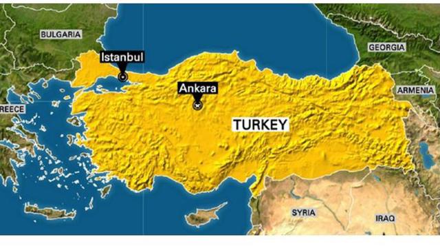 Peta Turki dan Suriah. (Google Maps)