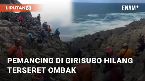 VIDEO: Viral Pemancing di Girisubo Gunungkidul Hilang Terseret Ombak