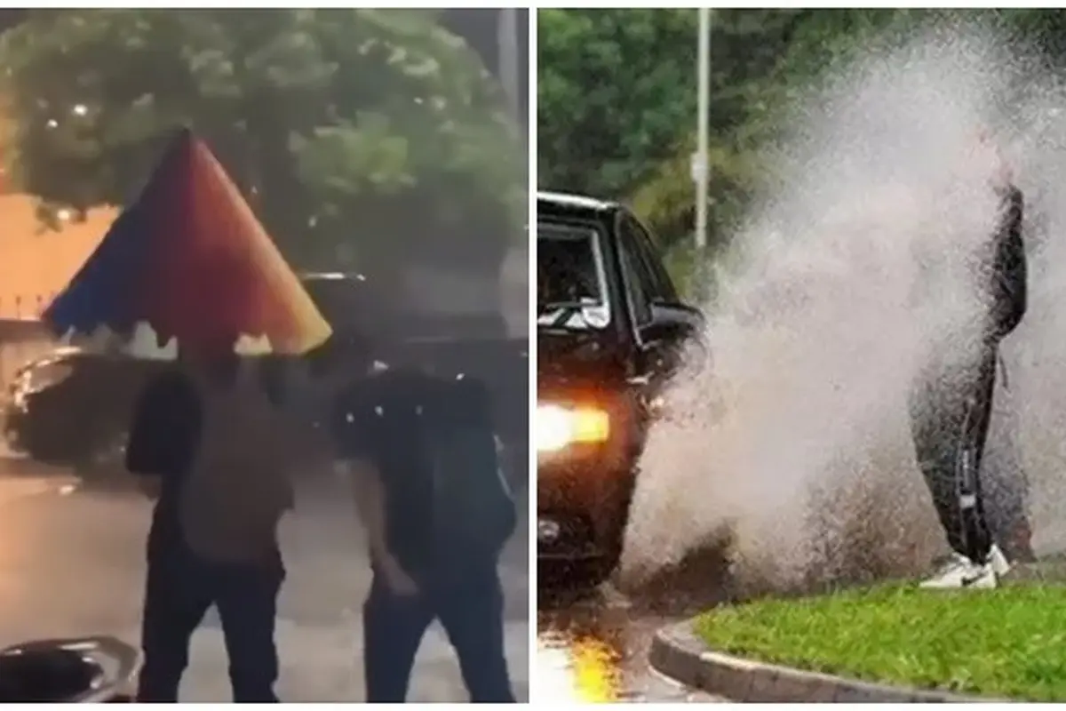 6 Momen Apes Jalan Kaki ketika Hujan Bikin Elus Dada, Jadi Basah Kuyup
