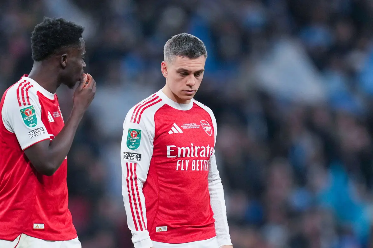 Foto: Wajah Lesu Pemain Arsenal Setelah Gagal Juara Carabao Cup, Pelajaran Berharga dari Manchester City