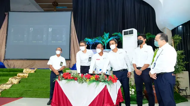 Pertamina melakukan groundbreaking proyek pengembangan pembangkit listrik tenaga Surya (PLTS) di Kilang Plaju . (Dok Pertamina)
