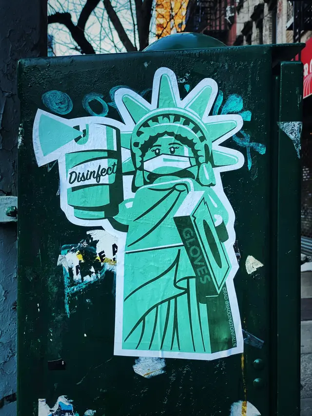 Grafiti vaksinasi di New York