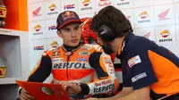 Pebalap Repsol Honda, Marc Marquez, menilai cuaca, kecepatan, dan ban bakal memiliki peran penting untuk memenangi balapan di Valencia sekaligus mengunci gelar MotoGP 2017. (dok. MotoGP)