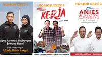Tiga pasangan calon pemimpin DKI Jakarta.