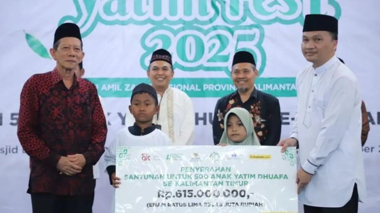Wow, Baznas Kaltim Santuni 500 Anak Yatim Dhuafa Senilai Rp615 Juta di Yatim Fest 2025!