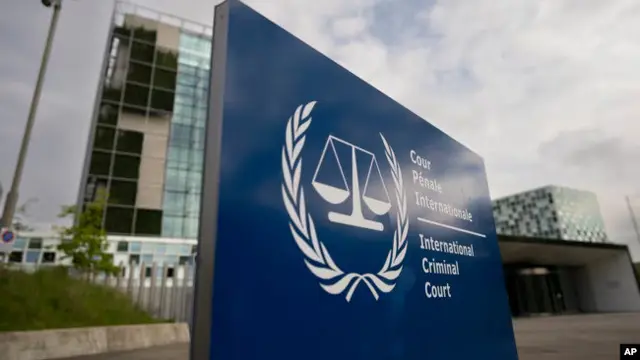 Bagian luar Pengadilan Kriminal Internasional (ICC) di Den Haag, Belanda, Selasa, 30 April 2024. (Foto: Peter Dejong/AP Photo)