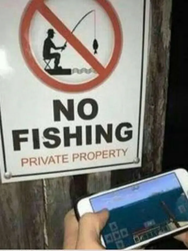 6 Tulisan Dilarang Mancing Ini Bikin Tepuk Jidat
