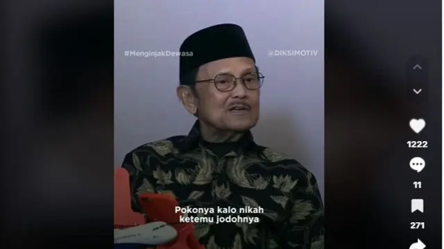Pesan BJ Habibe Soal Nikah atau Mapan Dulu di Video Lama Saat Diwawancara Najwa Shihab,