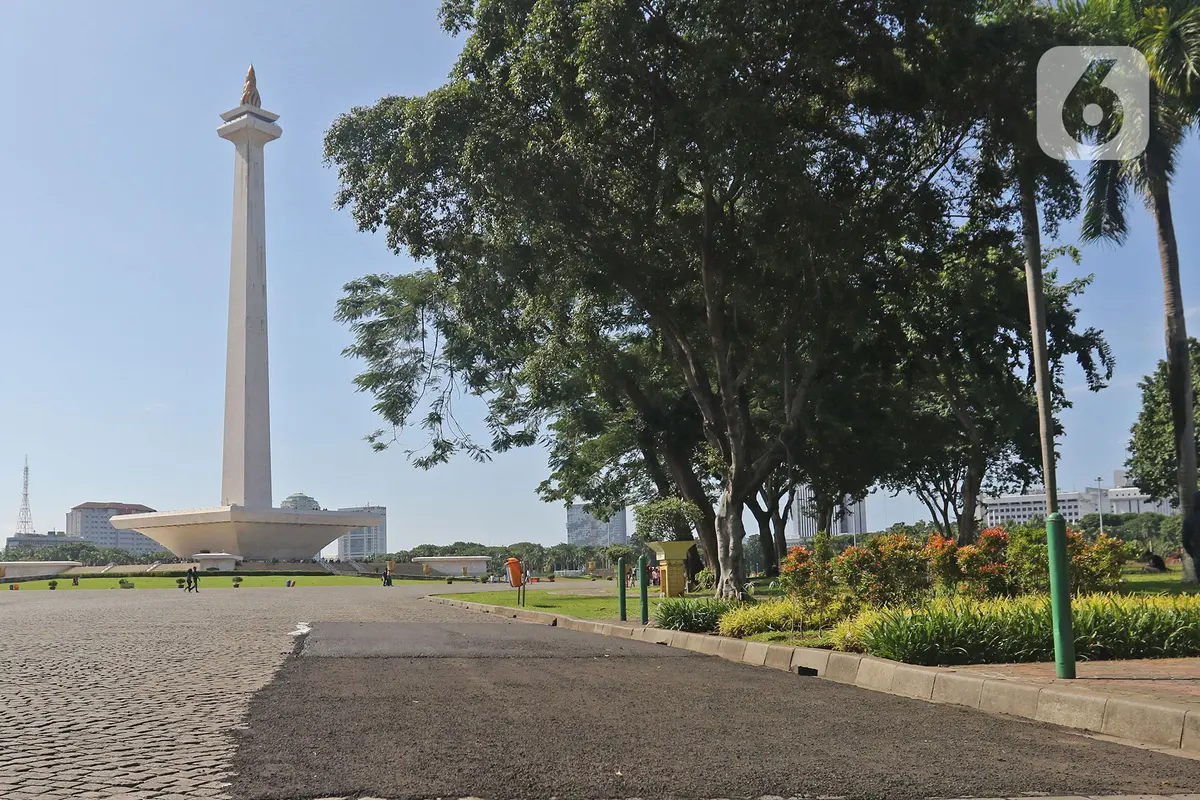 Penampakan Aspal Uji Coba Lintasan Formula E di Monas