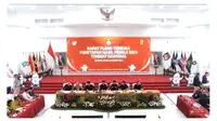 Komisi Pemilihan Umum Republik Indonesia (KPU RI) melakukan Rapat Pleno Terbuka Hasil Penghitungan Perolehan Suara Tingkat Nasional serta Penetapan Hasil Pemilihan Umum atau Pemilu 2024. (Tangkapan Layar YouTube KPU RI)