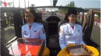 Kachina Ozora dan Keyla Azzahra: Wajah Muda di Balik Kirab Bendera Pusaka 2024 (Tangkapan Layar Youtube Sekretariat Presiden) Bendera Merah Putih