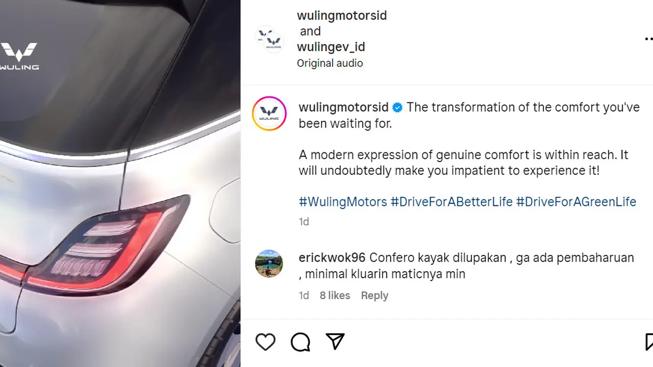 Wuling Tebar Penggoda Mobil Baru yang Diduga Cloud EV (ist)