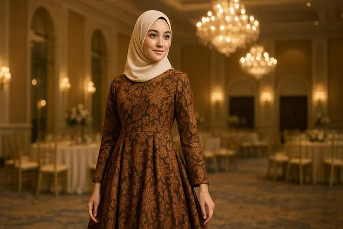 6 Model Gamis Batik Pesta Mewah, Inspirasi untuk Tampil Stylish