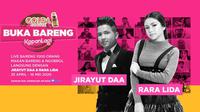 Jirayut DAA dan Rara Lida dua pengisi acara KapanLagi Buka Bareng. (Istimewa)