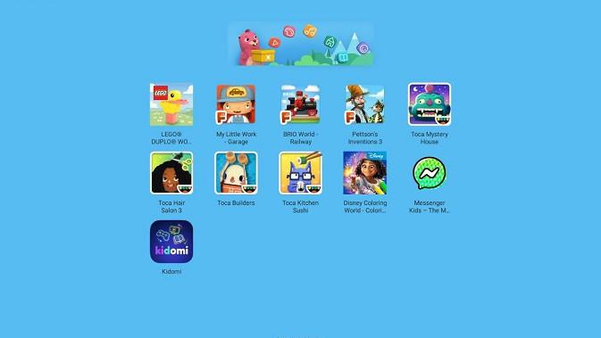 Toko aplikasi Samsung Kids di Samsung Galaxy Tab A8. (Liputan6.com/Agustinus M. Damar)