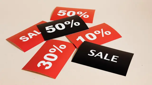 Ilustrasi promo, diskon, sale