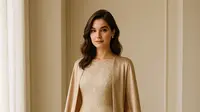 9 Model Long Dress Brokat Kombinasi Outer Satin Kekinian 2025, Tren Gaya Anggun Elegan