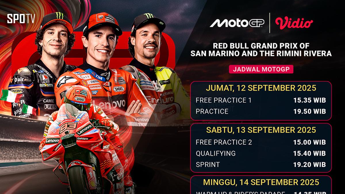 Siaran Langsung MotoGP San Marino 2025, Eksklusif Hanya di Vidio