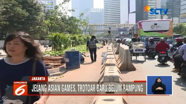 Sandiaga Pastikan Renovasi Trotoar Jakarta Rampung Sebelum Asian Games