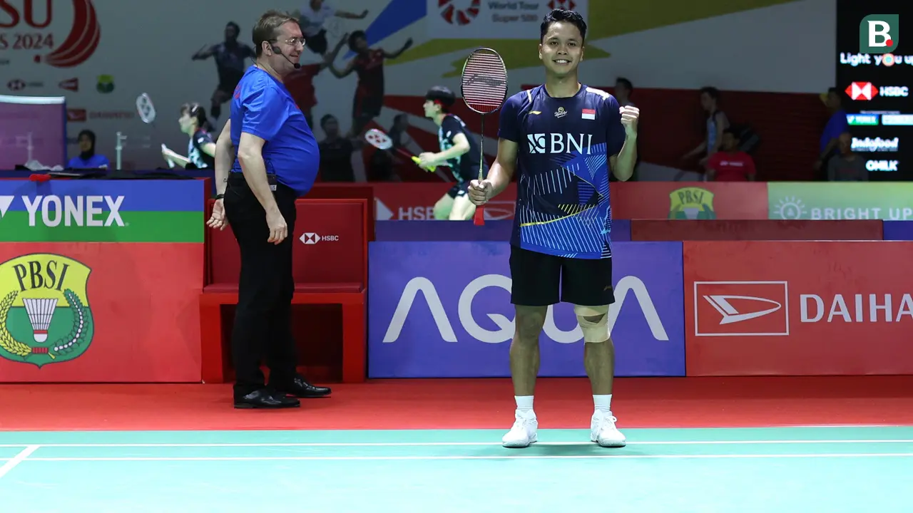 Anthony Ginting di babak 32 besar Indonesia Masters 2024