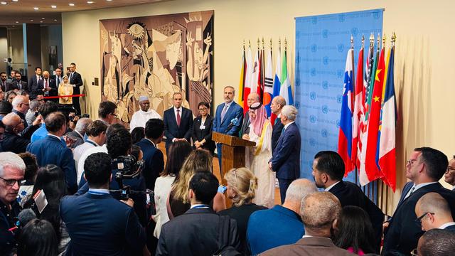 Menlu RI Retno Marsudi dalam Pertemuan Koordinasi OKI Tahunan Tingkat Menteri, di Markas Besar PBB, New York, Jumat (27/9/2024). (Dok. Kemlu RI)