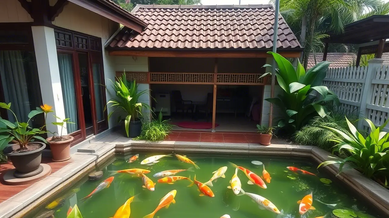 Kolam Ikan depan rumah